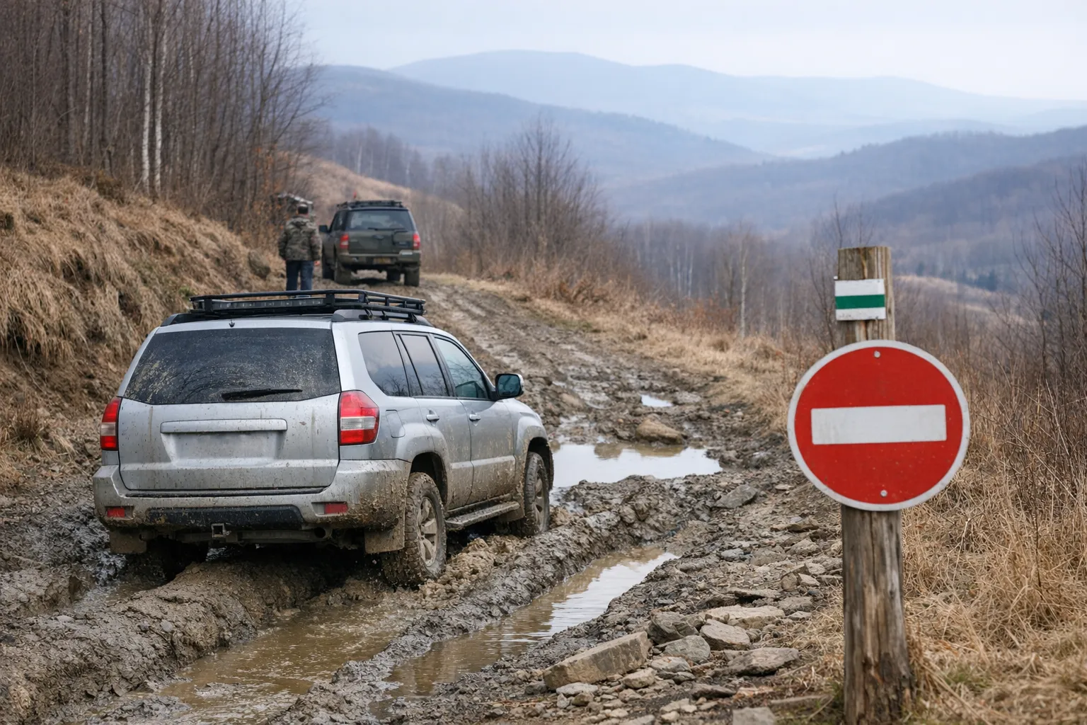 Bieszczadzkie bezdroża poza sezonem - jak jeździć odpowiedzialnie i legalnie