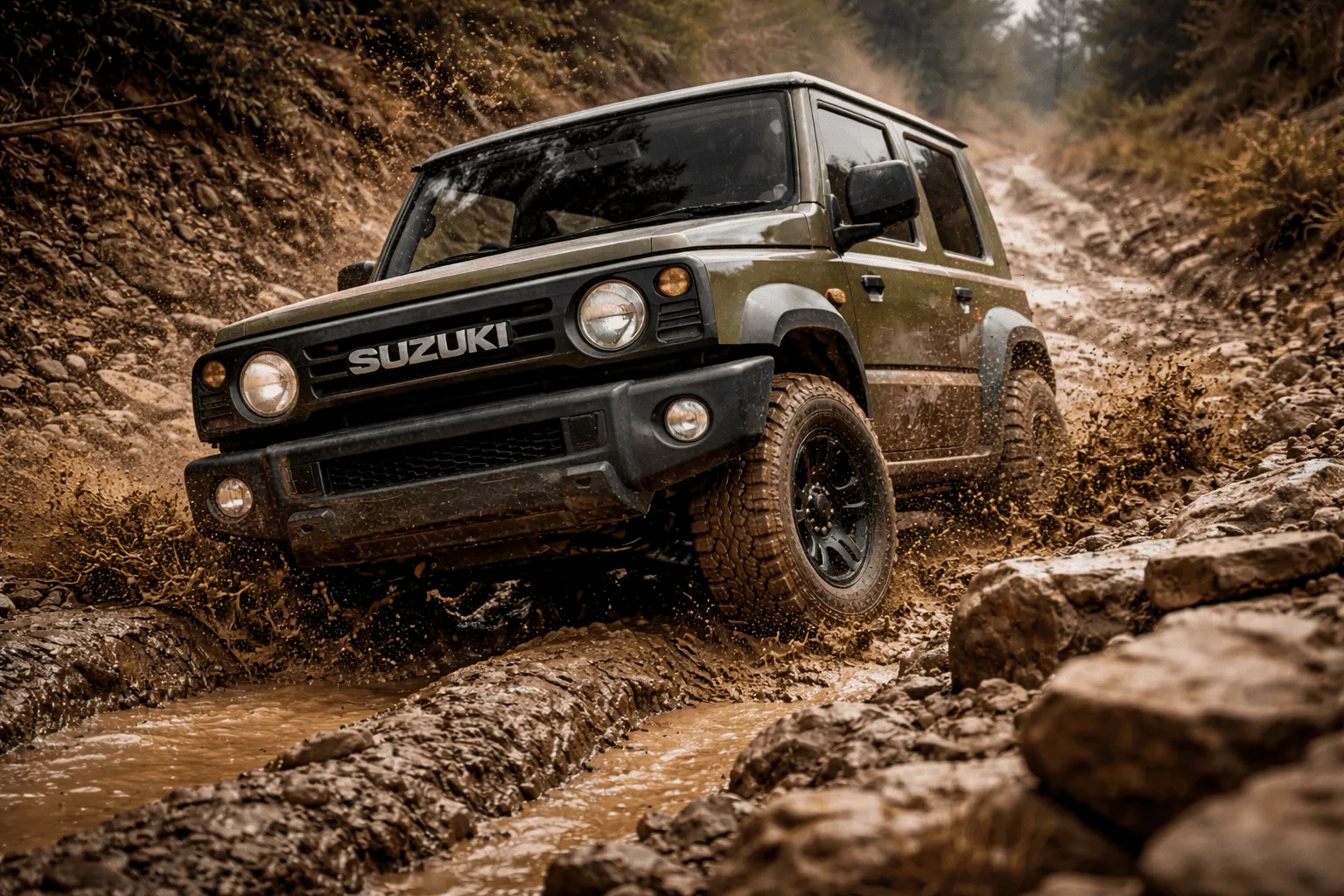 Suzuki Jimny w błocie