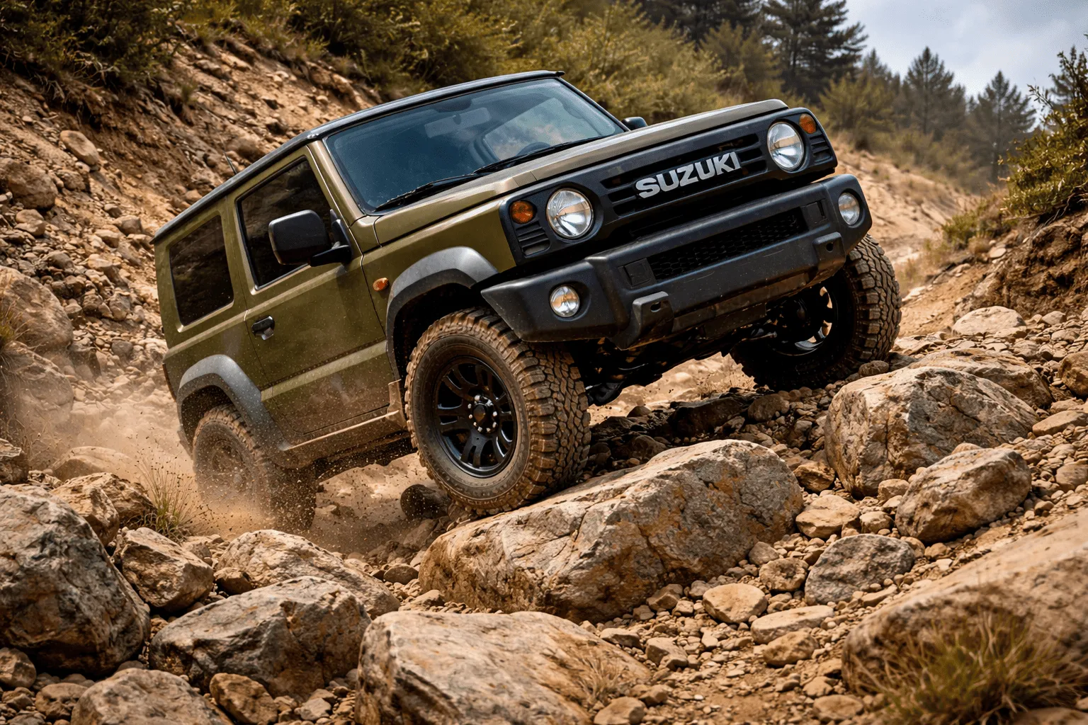 Suzuki Jimny sekcja kamienista