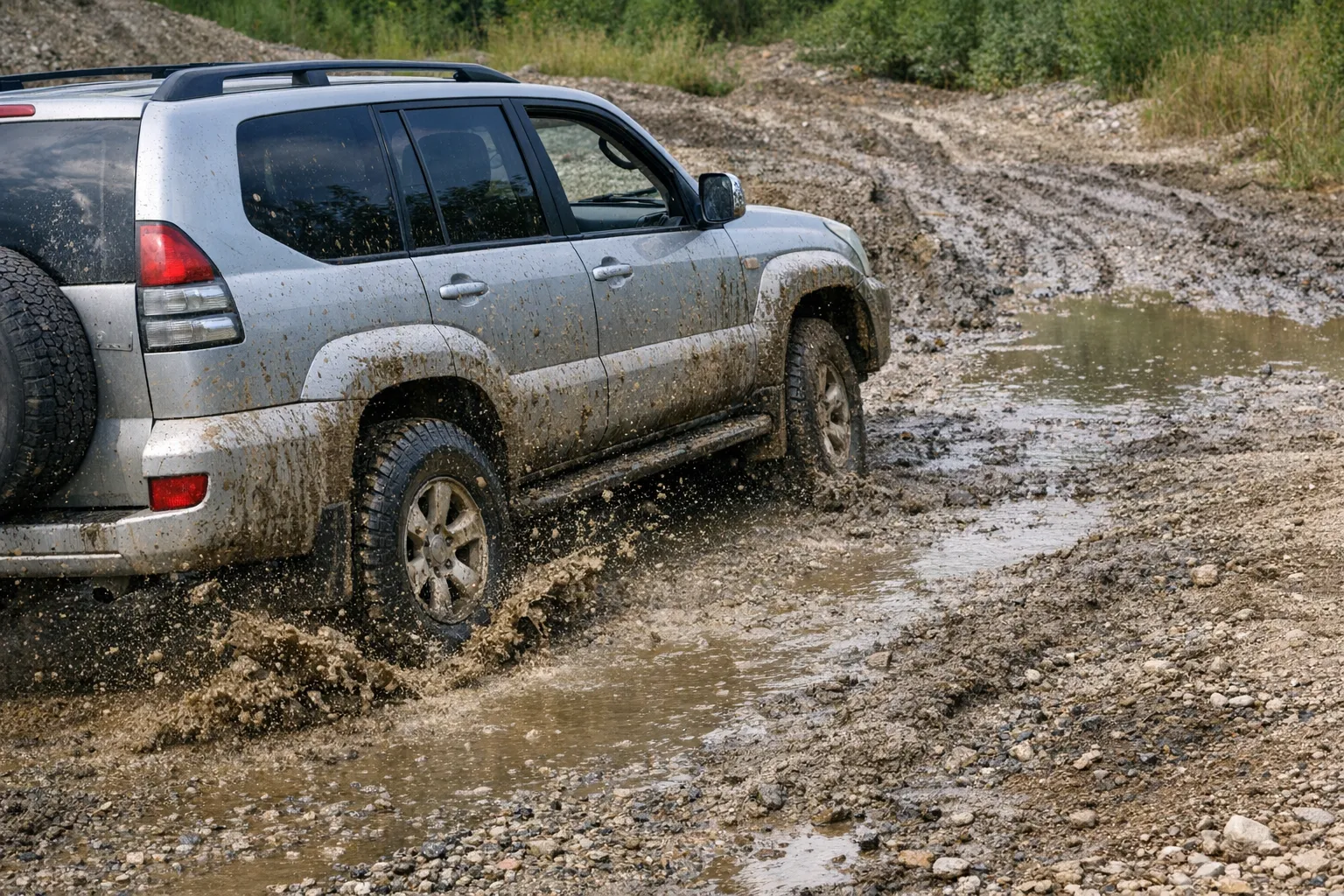 Sekrety panowania nad autem 4x4 na śliskim szutrze i błocie